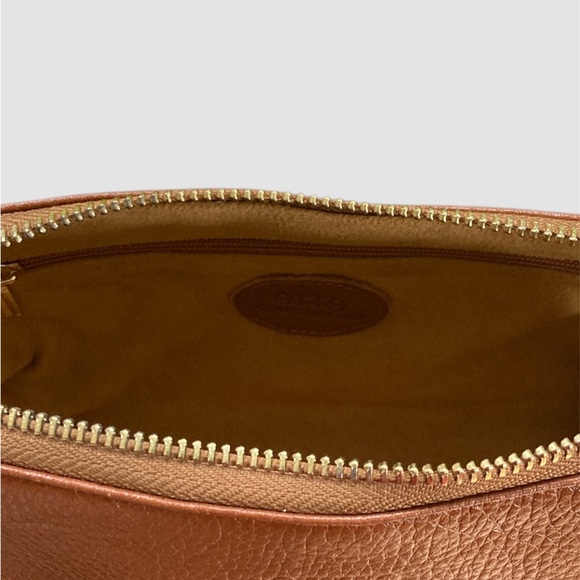 The Otto Angelino Genuine Leather Makeup/ Toiletries bag NWOT Light Brown - Picture 5 of 6